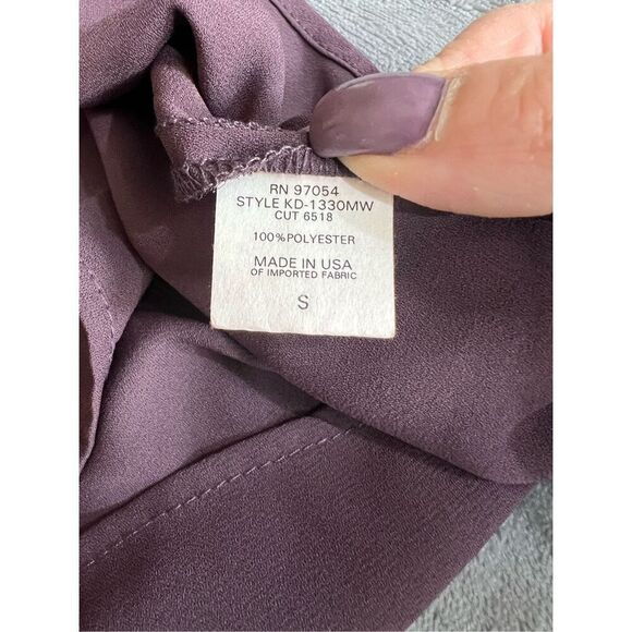 Revolve Krisa Dress Womens Size Small Purple Mini Tunic Deep V-Neck Long Sleeve - Picture 5 of 10